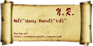 Nádasy Renátó névjegykártya